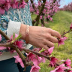 Bracelet en cuivre magnétique martelé