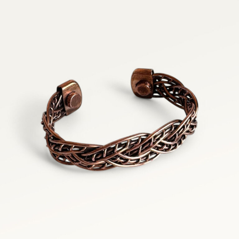 Bracelet en cuivre magnétique tressé