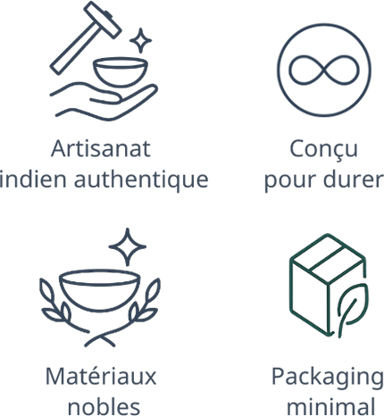 Bandeau Pictos Réassurance Accessoires Ayurvédiques