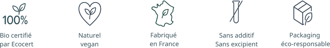 Bandeau Pictos Réassurance Compléments alimentaires